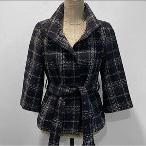 Mossimo Plaid Jacket Blue Wool coat